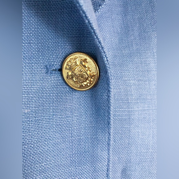 Smythe Duchess Periwinkle Blue Linen Blazer - Picture 9 of 16